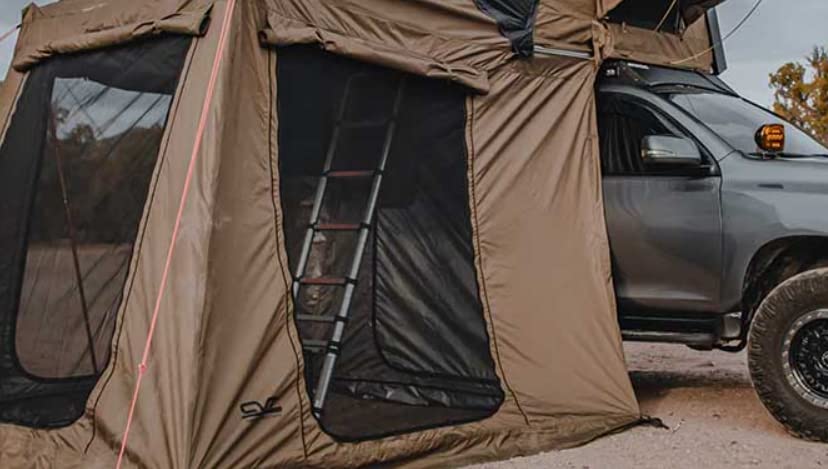 Cascadia 10.5 Ft. Aluminum Telescoping Rooftop Tent Ladder - Lightweight with Hooks for CVT Pioneer Tent, Truck, RV, Van, Overlanding & Home Use | Perfect for Camping, Road Trips & Outdoor Adventures