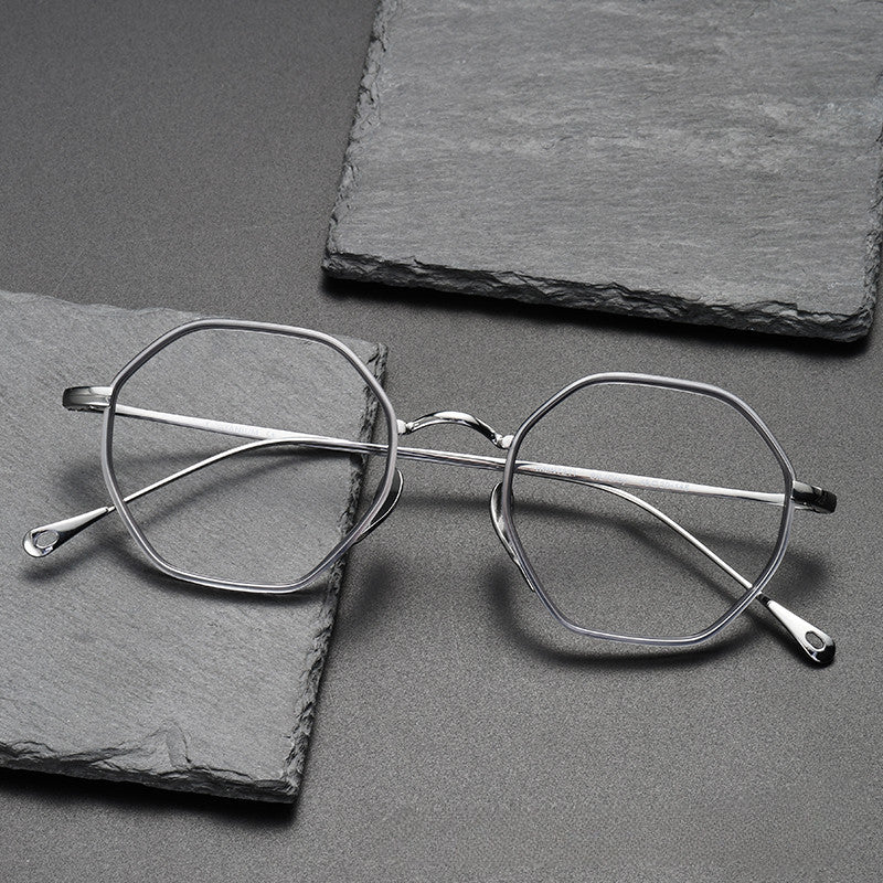 Stylish Titanium Geometric Eyeglass Frames KMN7311 - Lightweight & Durable for Men & Women - Perfect for Office, Reading & Fashion Accessories