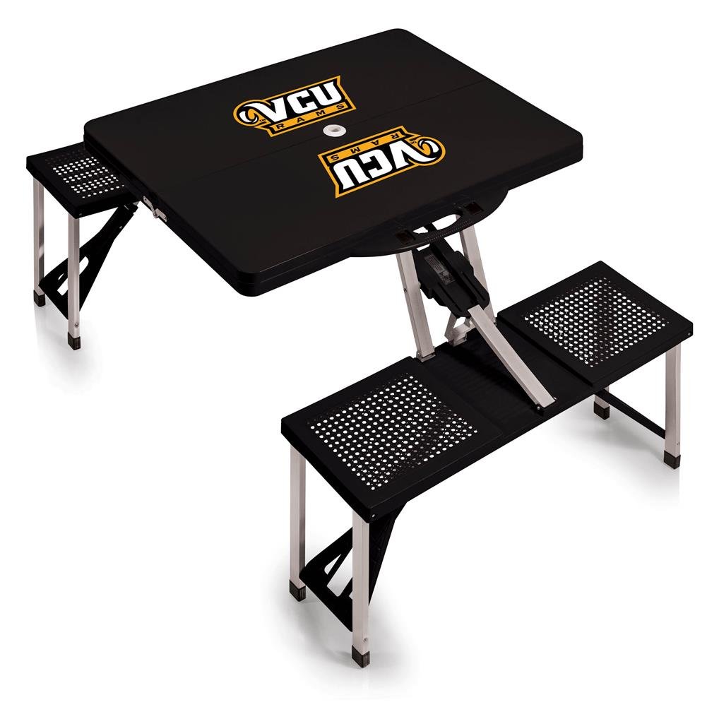 Virginia Commonwealth University Rams Digital Print Picnic Table Cover - NCAA Officially Licensed, Waterproof Outdoor Sports Blanket for Tailgating, Picnics, Beach & Stadium Events (Black, One Size)