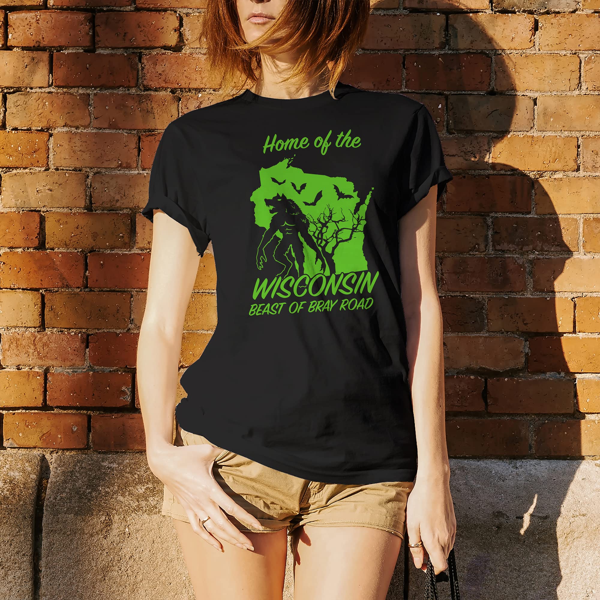 UGP Campus Apparel State Cryptid Hunting T-Shirt - Unique Cryptozoology Graphic Tee for College Students & Cryptid Enthusiasts | Perfect for Campus Wear, Halloween Costumes & Paranormal Events
