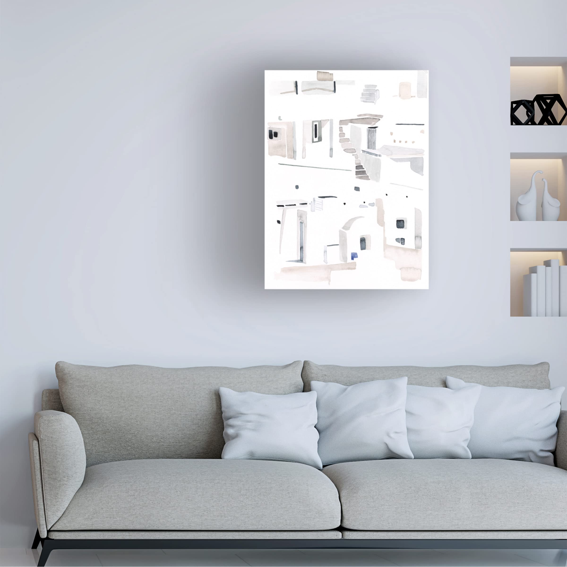 Jennifer Paxton Parker 'Ascending Neutrals II' Abstract Canvas Wall Art - Modern Home & Office Decor for Living Room, Bedroom, or Workspace