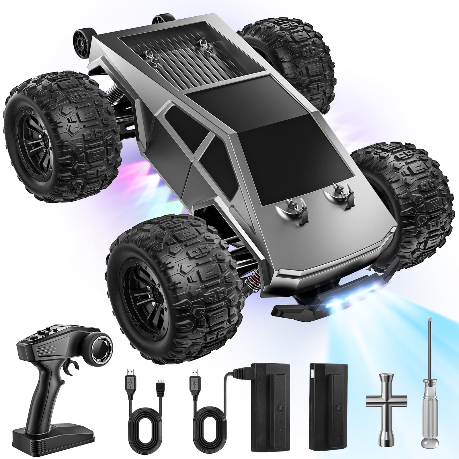 1:16 Scale Brushless RC Cybertruck for Adults & Kids - 45MPH High Speed 4WD Remote Control Car, 2.4GHz Off-Road Electric Toy Truck - Perfect for Racing, Backyard Driving & Outdoor Adventure Gifts for Ages 8+