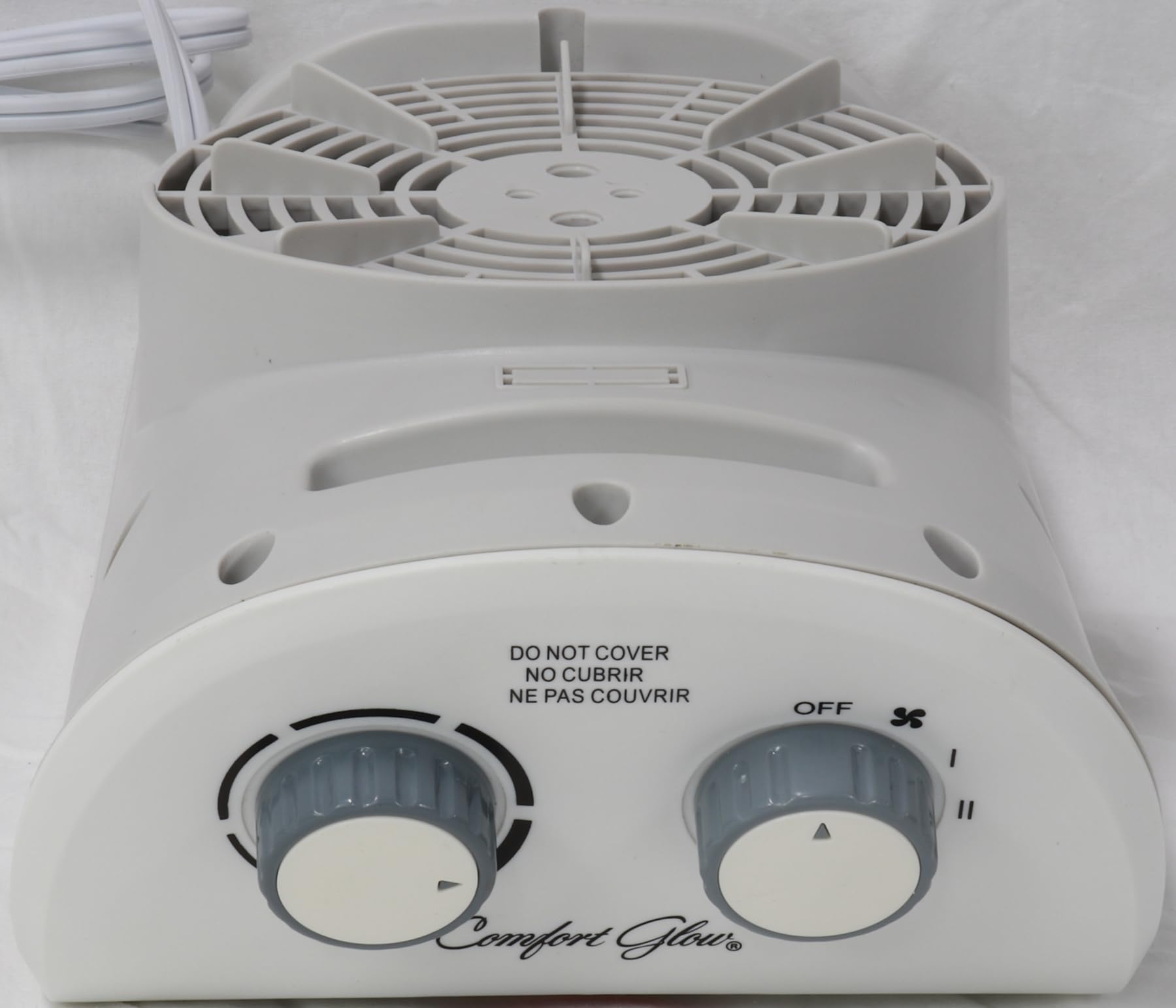 Comfort Glow EFH1518 Electric Fan Heater - 1500W Portable Space Heater with Adjustable Thermostat, White | Perfect for Home, Office & Bedroom Heating