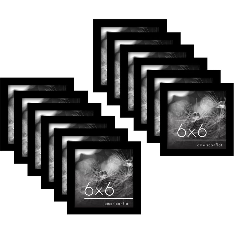 Signature Collection 6x6 Picture Frame Set - Elegant Tabletop or Wall Display for Home & Office Decor