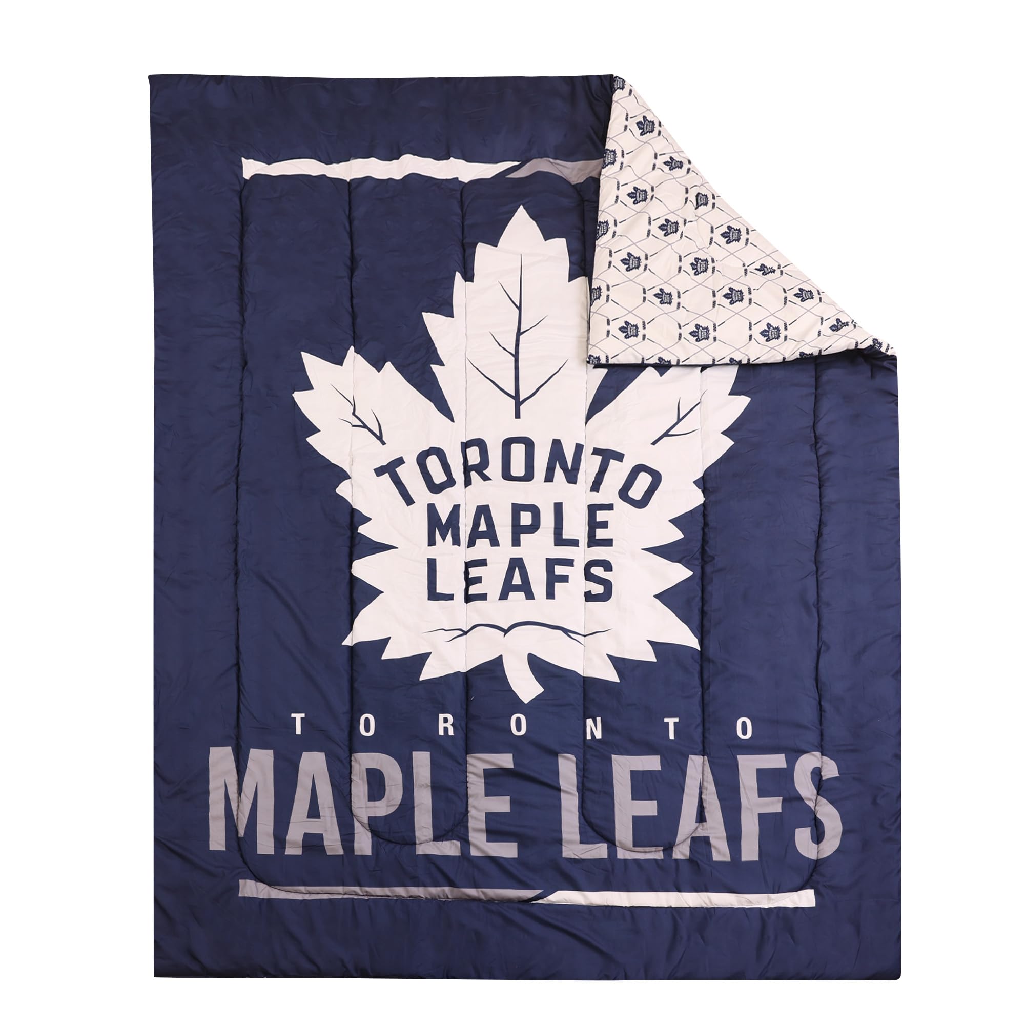 Toronto Maple Leafs Twin Bedding Set – 4-Piece NHL Comforter Set with Fitted Sheet, Flat Sheet & Pillowcase – Soft & Cozy Hockey Fan Bedroom Decor (Official NHL Licensed Product) – Perfect for Kids' Rooms, Game Day Theming, and NHL Fan Gifts