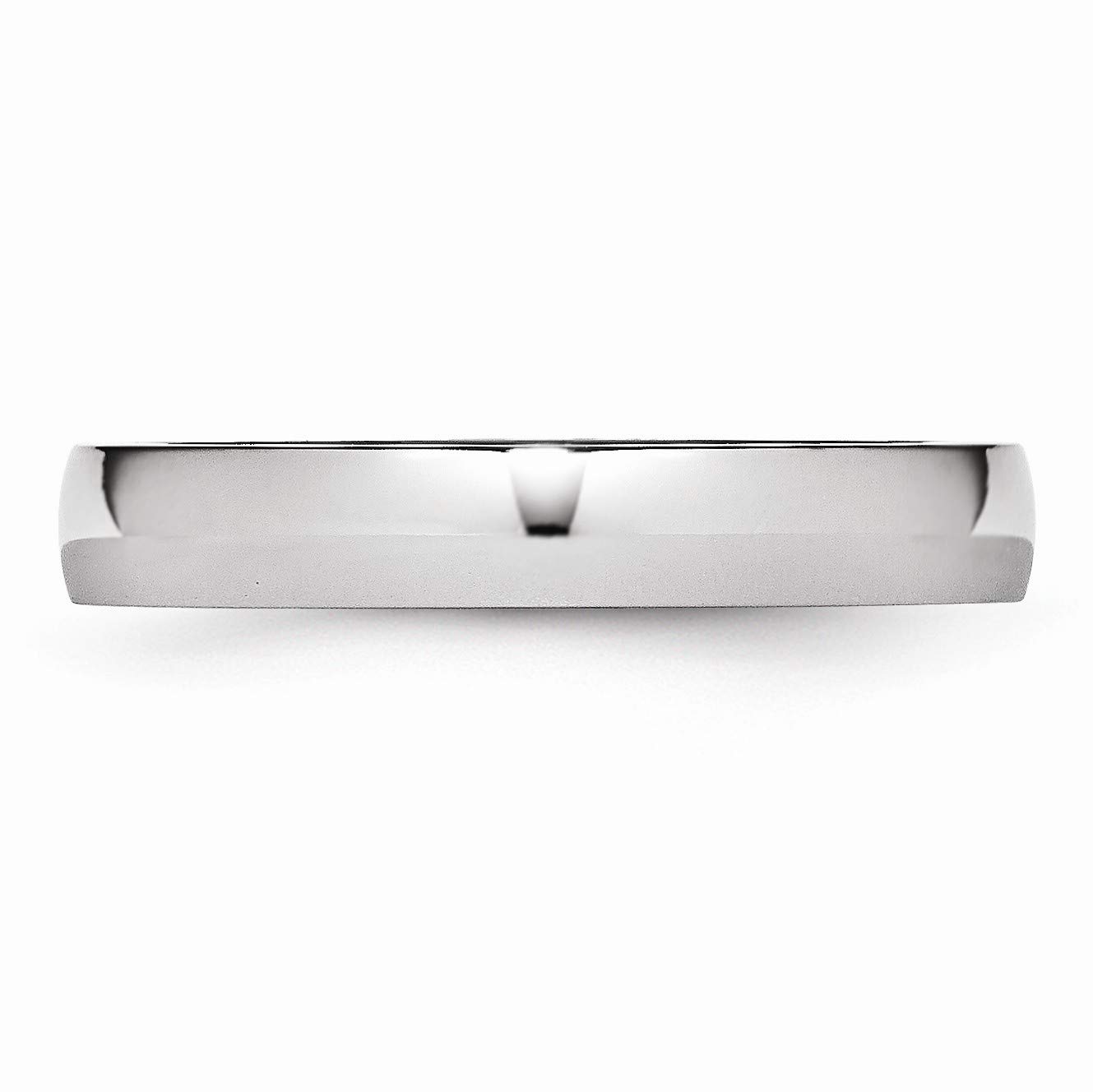 4mm Cobalt Polished Domed Wedding Band for Men - Black Bow Design