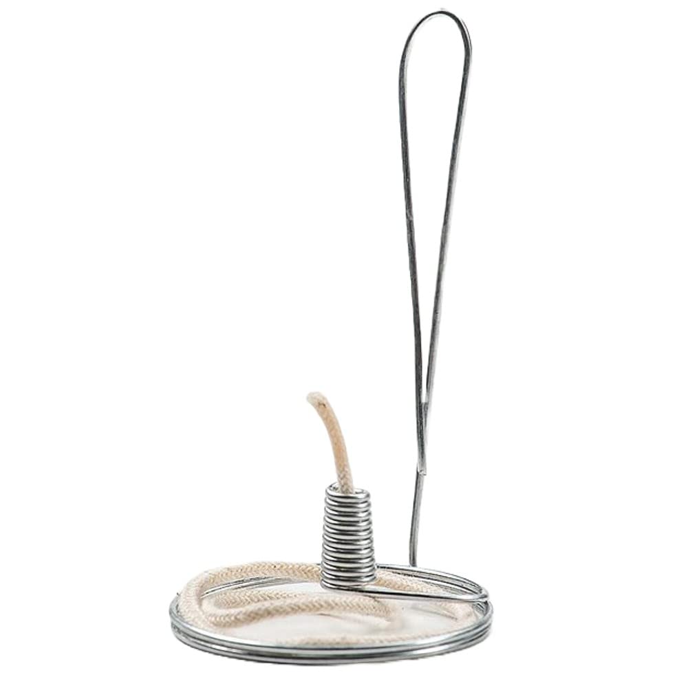 Premium Olive Oil Steel Elements with Wicks - Pack of 6 for Pint Size Jars - Perfect for DIY Candle Making, Home Decor & Gift Giving