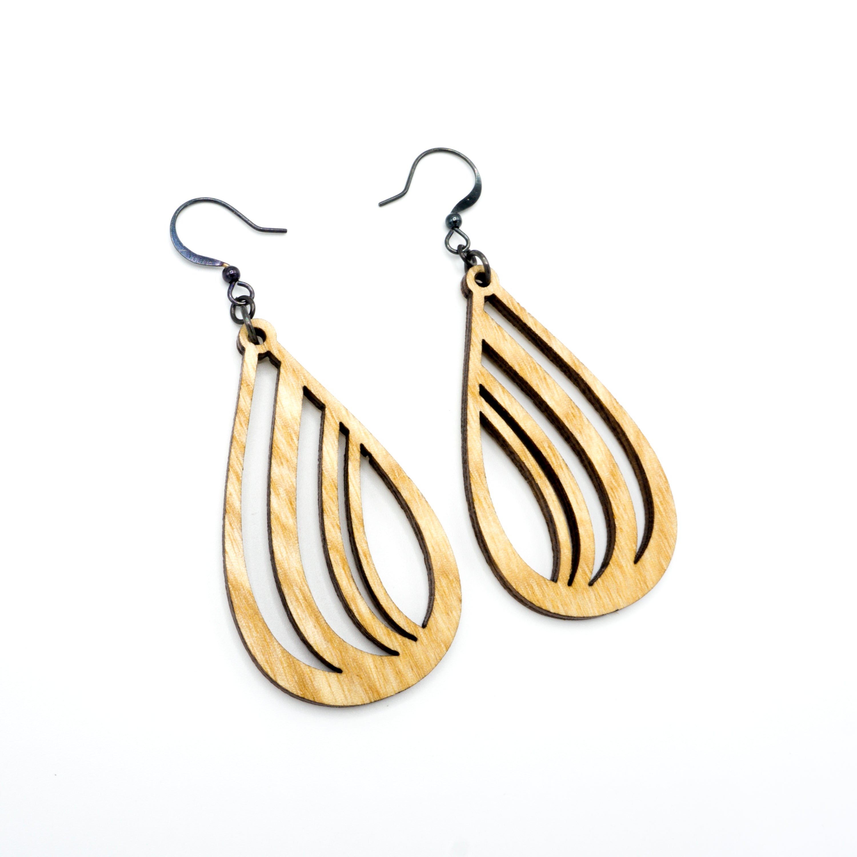Handmade Wooden Drop Earrings for Women - Lightweight Ash Wood Dangle Earrings | Boho Chic Jewelry for Casual Wear, Parties & Special Occasions