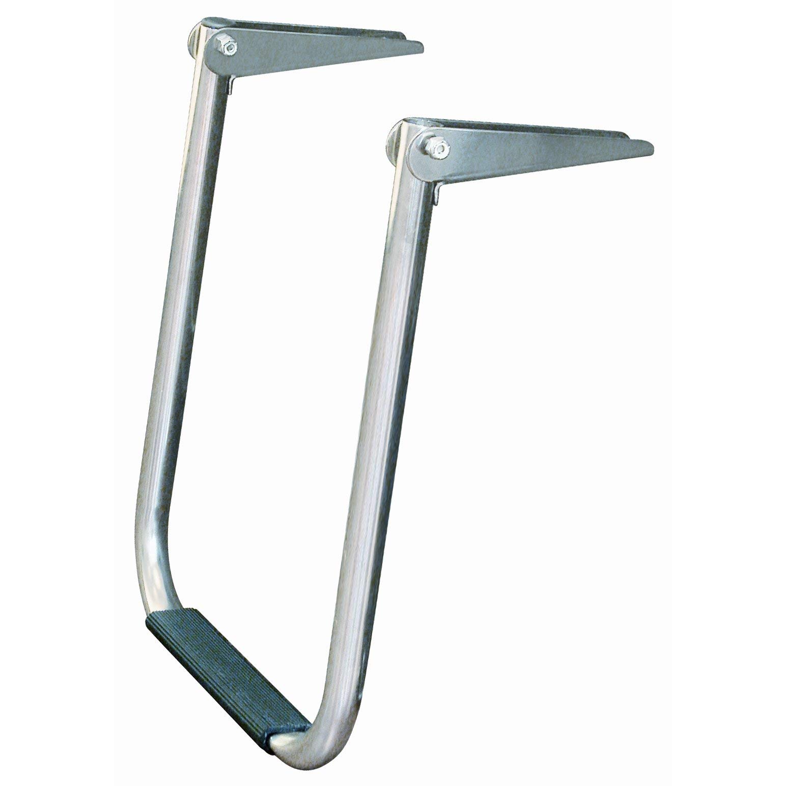 Stainless Steel Platform Ladder - Heavy Duty Dockmate Step Ladder with Wide Steps for Warehouse, Garage, and Home Use