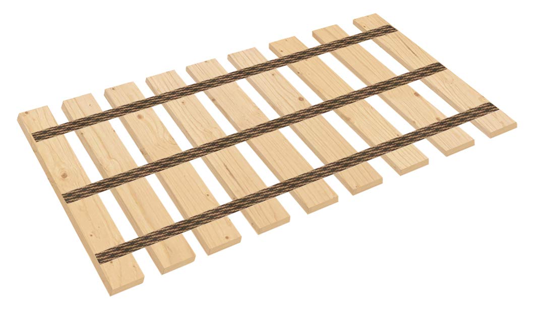 Military-Style Twin XL Bed Slats with Camouflage Straps - Custom Width Cutting (42