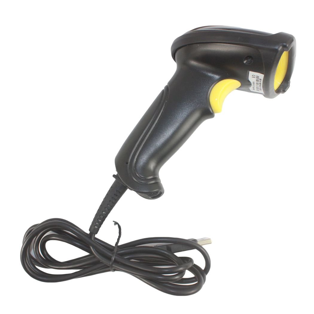 Gullor USB Automatic Laser Barcode Scanner - Fast & Accurate USB Barcode Reader with Cable (Black) - Perfect for Retail Stores, Warehouses & Inventory Management
