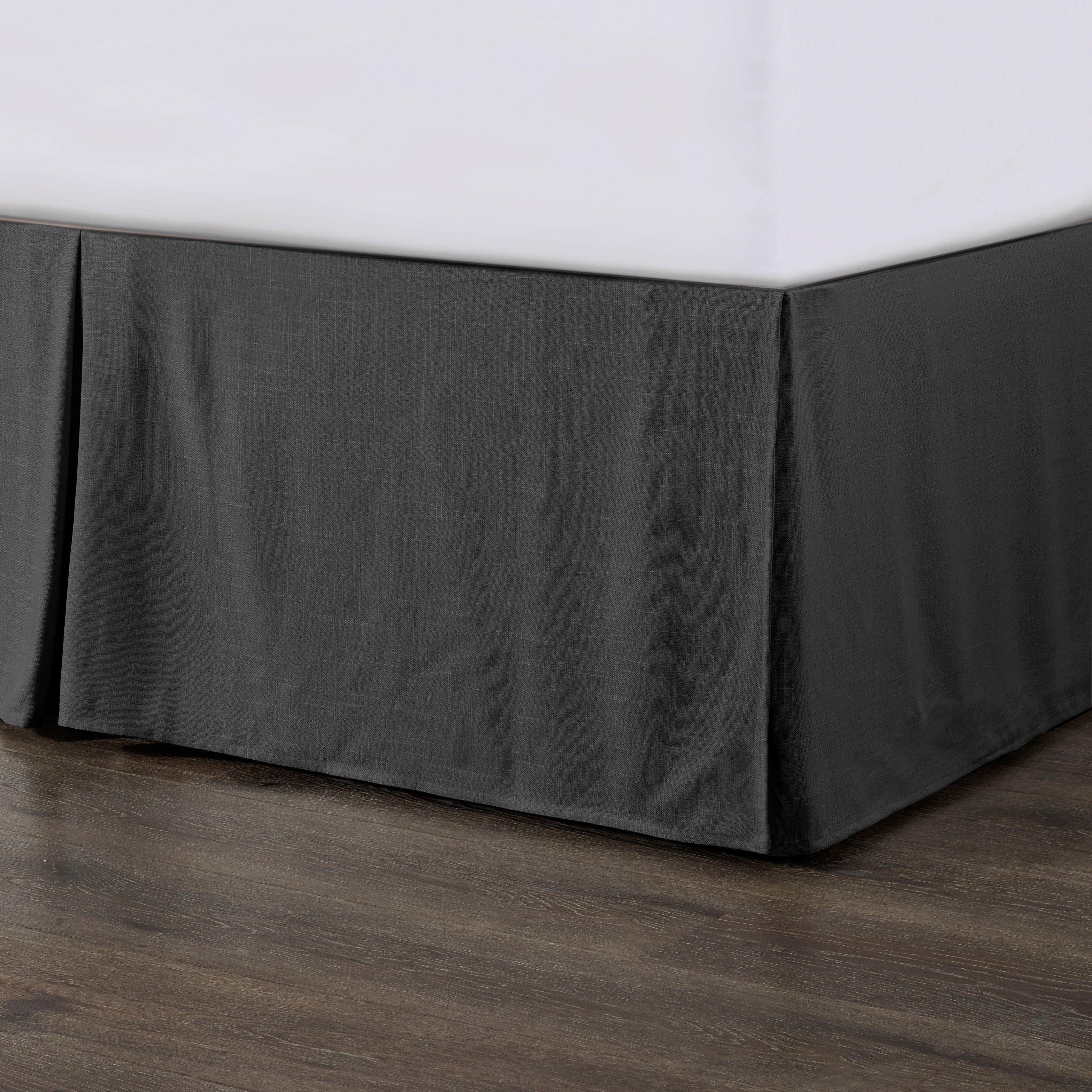 Premium Hemp Linen Bed Skirt - Tailored Fit for Queen/King Size Beds - Breathable & Wrinkle-Resistant - Perfect for Modern & Farmhouse Bedroom Decor