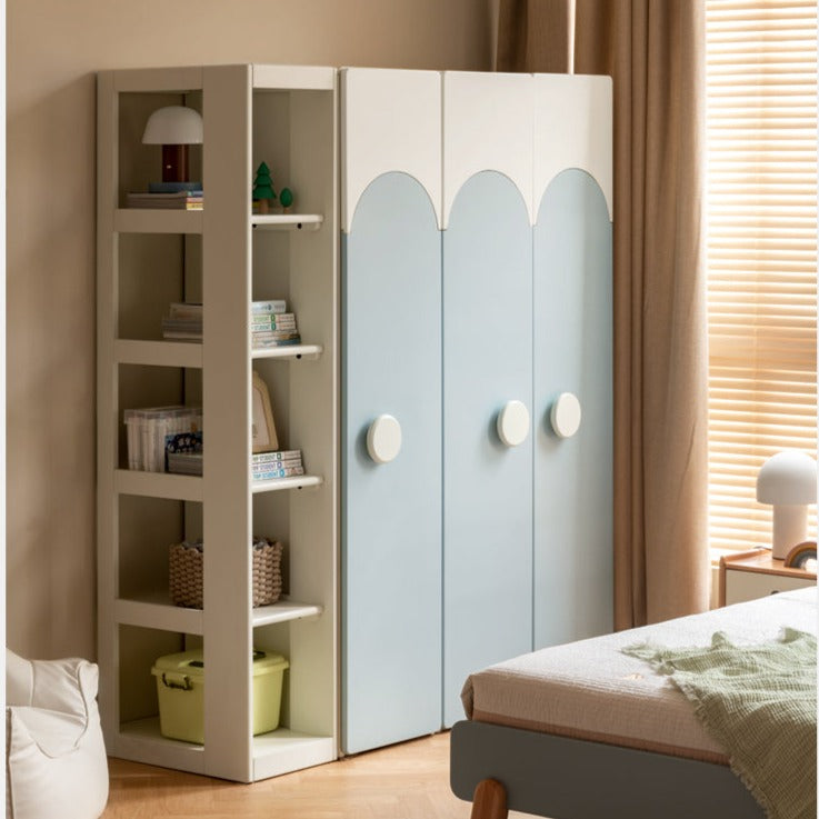 Pine Solid Wood Kids Wardrobe - Durable & Stylish Storage for Bedroom, Nursery, or Playroom - Perfect for Organizing Clothes, Toys & Accessories