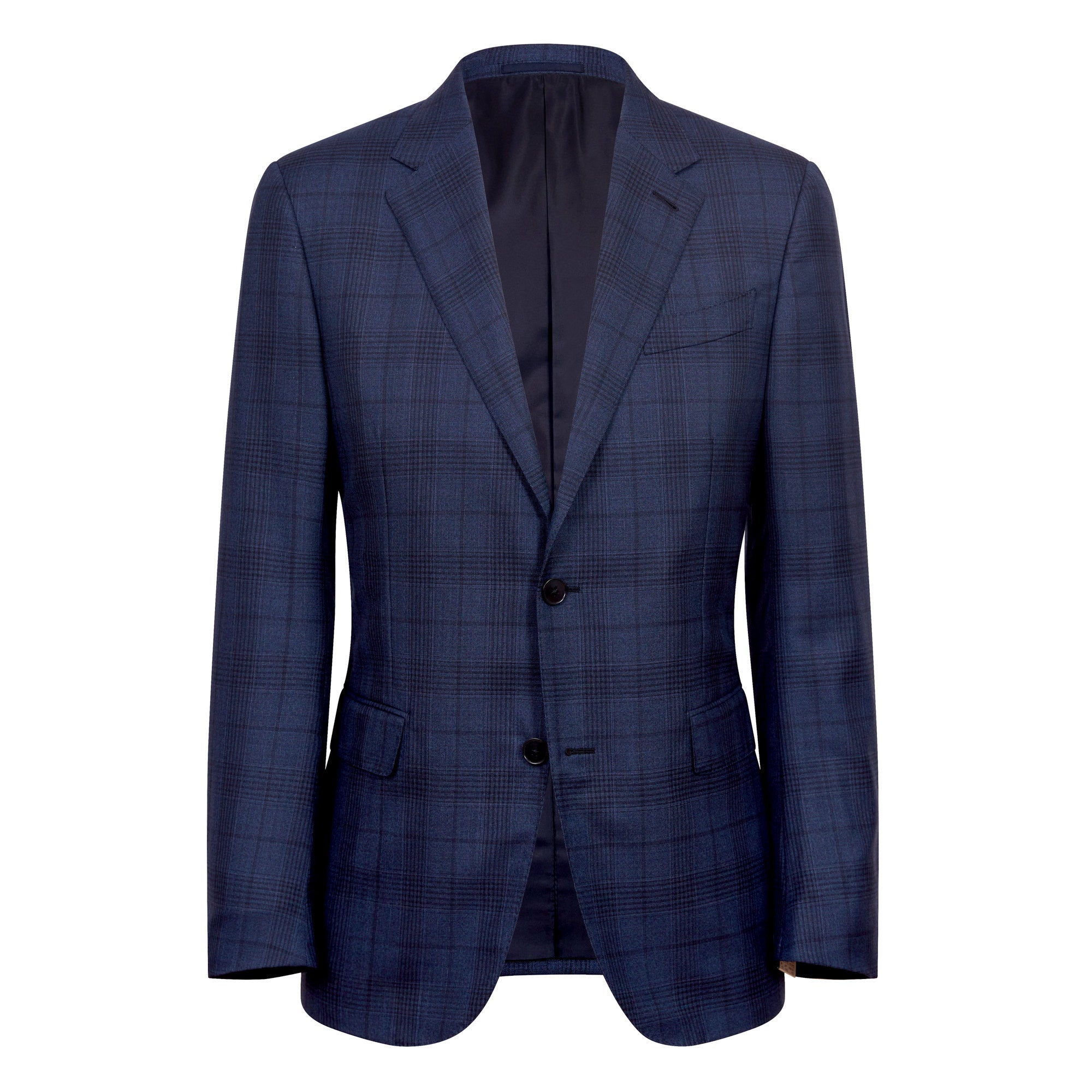 Ermenegildo Zegna Milano Wool Suit for Men - Navy Blue Slim Fit Business Suit - Perfect for Office, Weddings & Formal Events