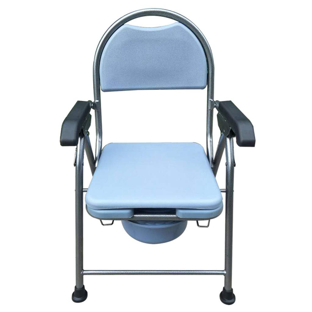 3 in 1 Homecare Commode Chair - Heavy Duty Folding Shower Bench with Handles & Removable Bucket - Adjustable Toilet Seat for Elderly, Handicapped & Obese Adults - Ideal for Bathroom Safety & Mobility Assistance