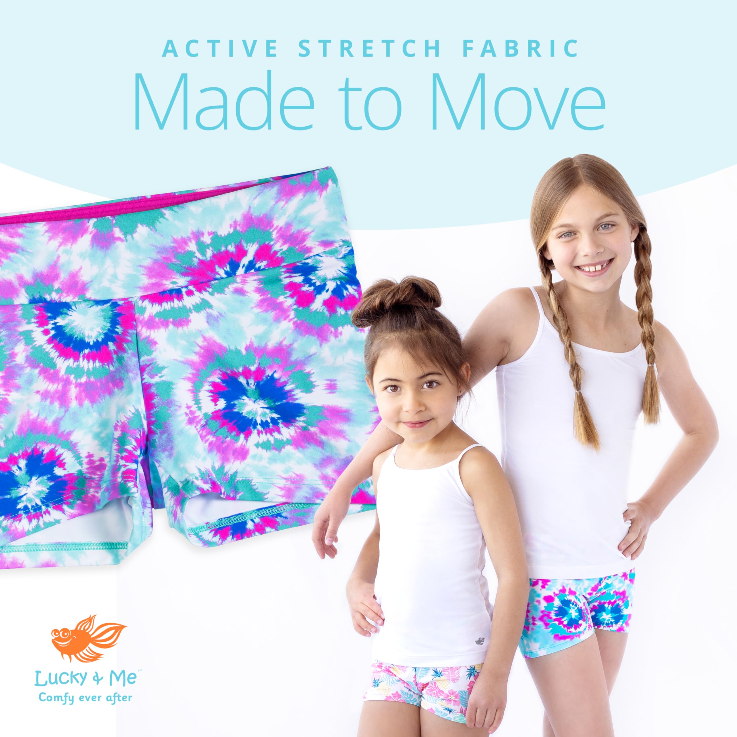 Layla Girls Dance Shorts for Gymnastics & Ballet - Stretchy Comfort Dancewear for Kids - Perfect for Dance Class, Performance & Practice