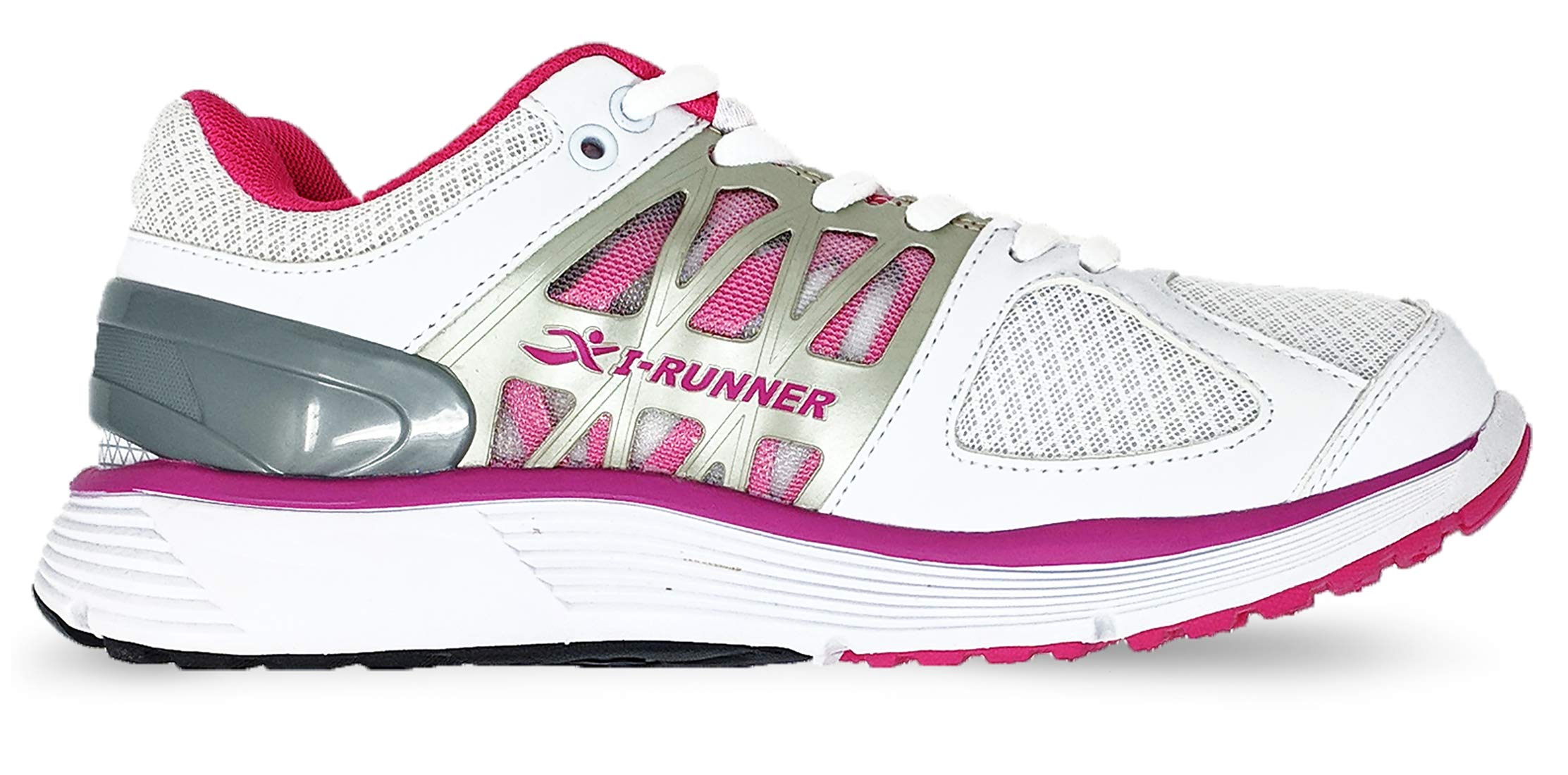 **Miya Women's Leather & Mesh Walking Shoes - Comfortable & Breathable for Walking, Travel & Everyday Wear**