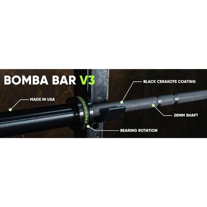 Fringe Sport Bomba Bar 20kg Olympic Weightlifting Barbell - Premium Strength Training Equipment for CrossFit, Powerlifting & Home Gym Workouts