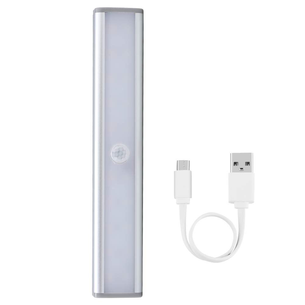 Pinsofy LED Motion Sensor Night Light - 20 Pack Battery Operated, Portable Closet Light for Wardrobe, Corridor, Cabinet (Grey) - Perfect for Bedrooms, Hallways, Stairs & Dark Spaces