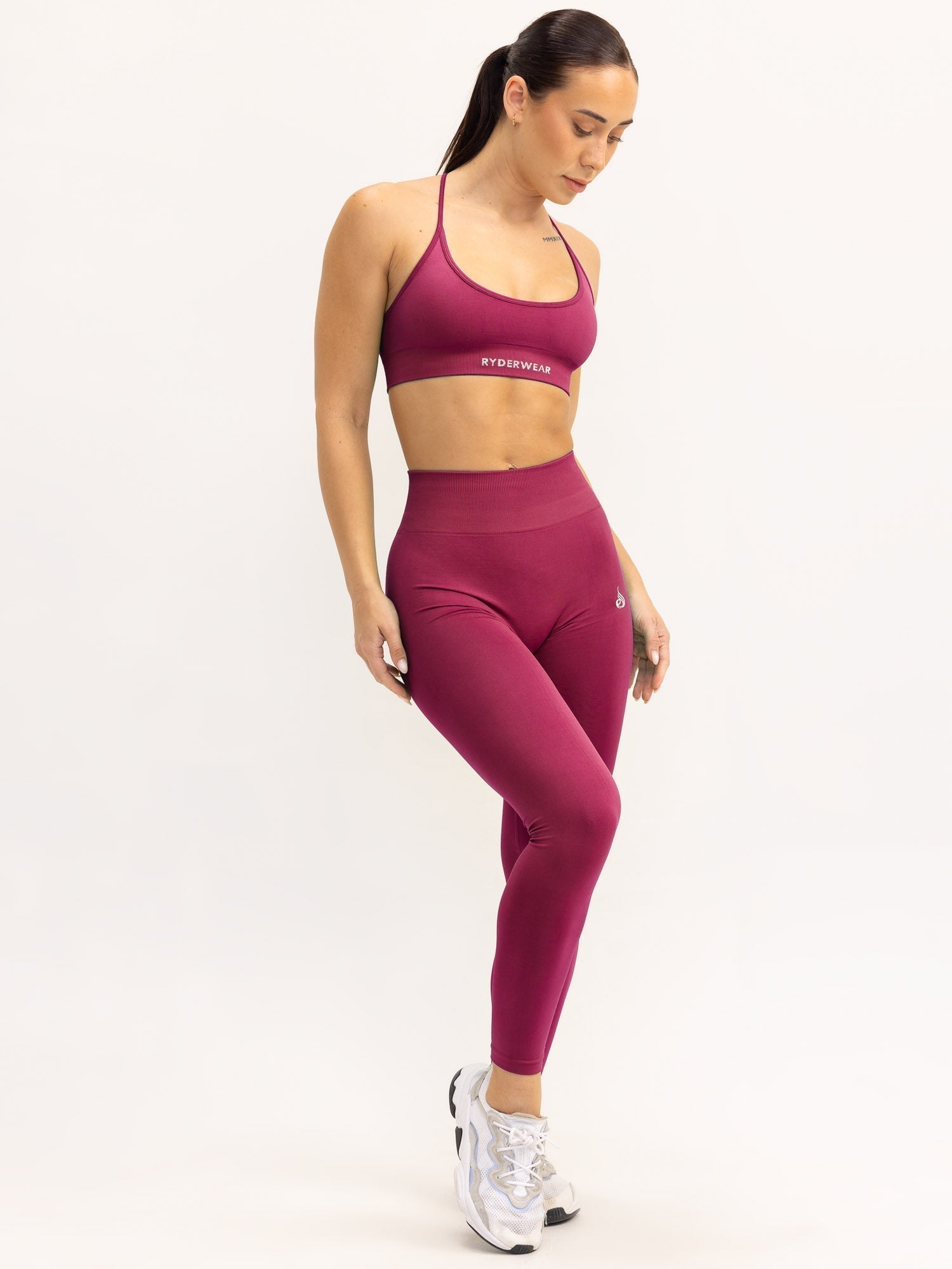 Lift 2.0 BBL Seamless Leggings for Women - High Waisted Tummy Control Yoga Pants in Berry Color - Perfect for Workout, Gym, Running & Everyday Wear