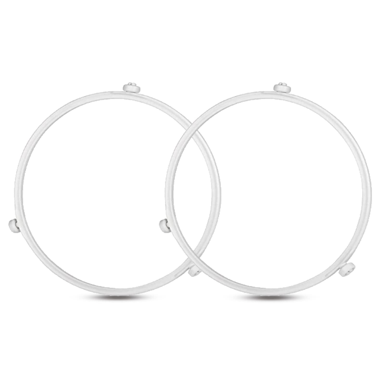WAFJAMF 7.4 Inch Microwave Turntable Ring - 2 Pack Replacement Microwave Oven Rotating Tray Roller Support Ring for Glass Plate - 0.55 Inch Height - Perfect for Smooth Turntable Rotation in Kitchen Appliances