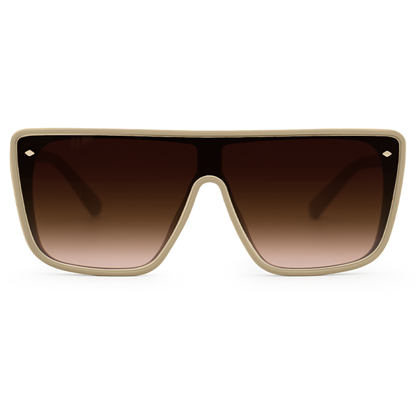 Rayz Limited Edition Nude Square Sunglasses for Women - UV400 Protection Fashion Shades - Perfect for Beach, Driving & Summer Outfits