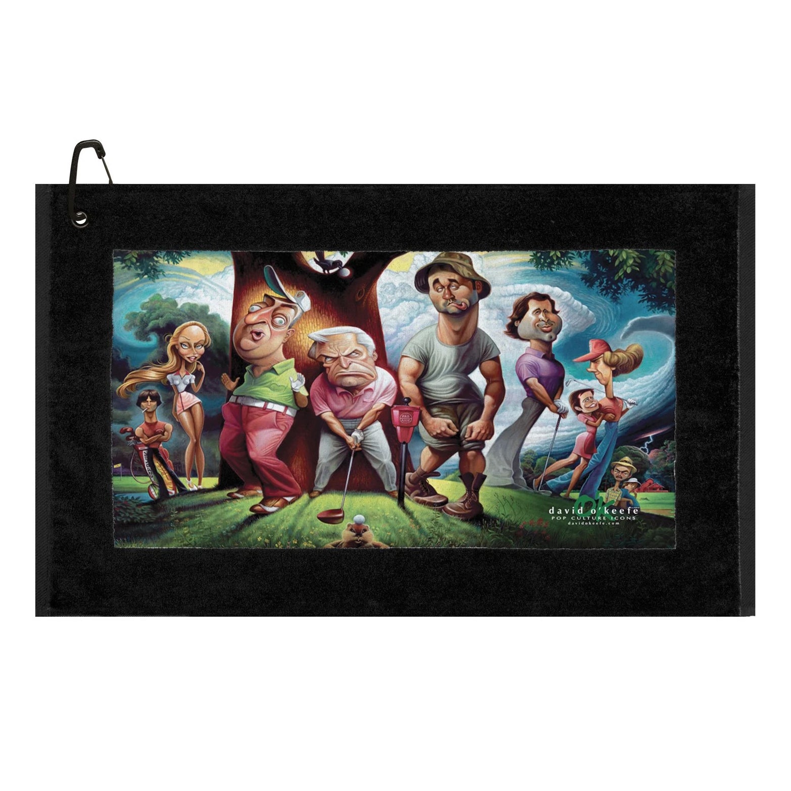 Devant David O'Keefe Tribute to Caddyshack Edge Bushwood Golf Towel - Premium Golf Accessory for Courses & Practice - Perfect for Golfers, Country Clubs & Sports Enthusiasts