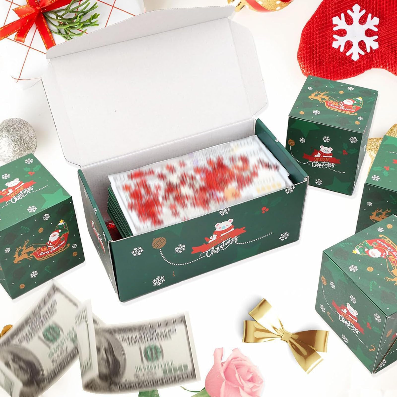 Pop Up Money Gift Box - Surprise Cash Explosion Box for Christmas, Birthday, Anniversary & Valentine's Gifts (Green, 10-Pack) | Perfect for Party Surprises, Graduation Gifts & Special Occasions