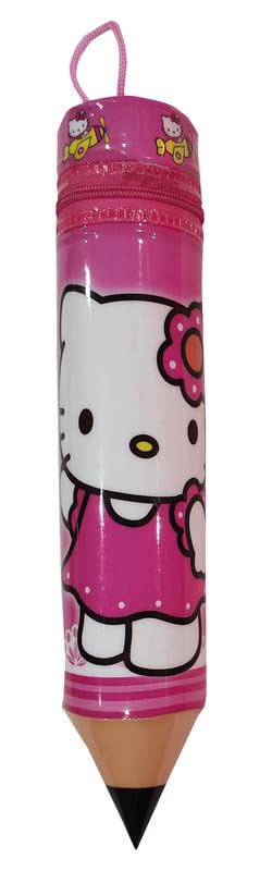 100LUCK Cartoon Pencil-Shaped Zipper Pouch - Cute Kids Pencil Case for School Supplies, Boys & Girls Stationery Organizer - Perfect for Classroom, Birthday Gifts & Party Favors (1 Pack)