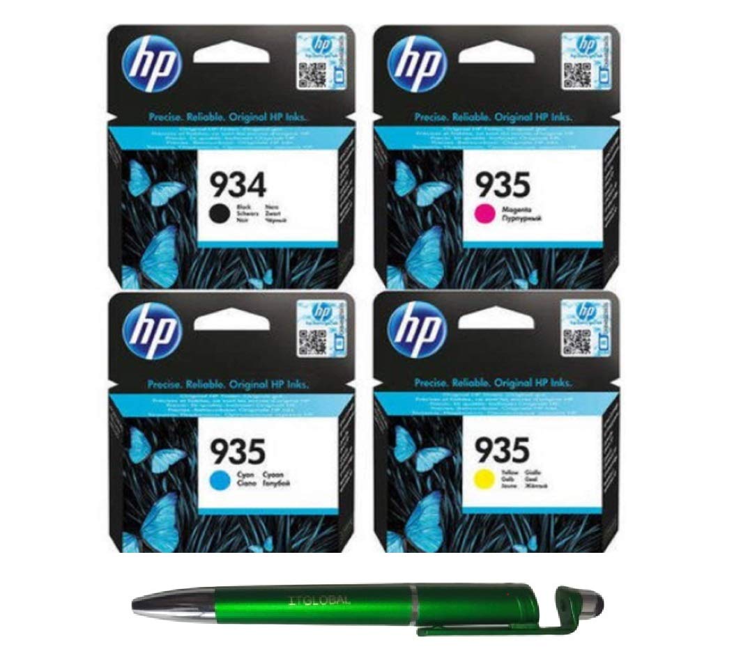 Original HP 934XL Black & 935XL Tri-Color (Cyan/Magenta/Yellow) Printer Ink Cartridges - 4-Pack High Yield Replacement for HP Printers - Perfect for Home, Office & School Printing Needs