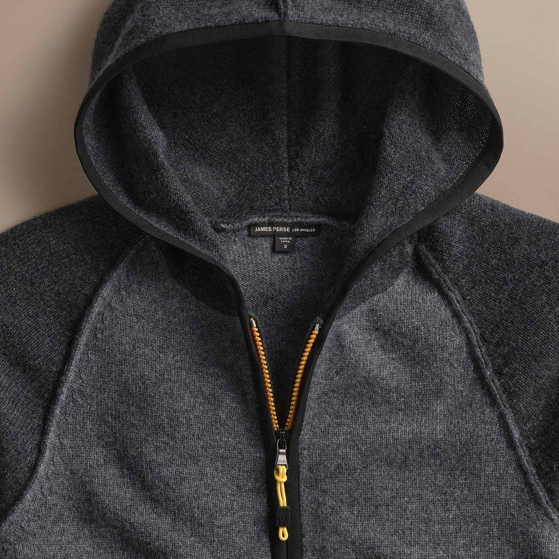 Premium Cashmere Track Jacket for Women & Men - Soft Flannel/Coal Color - Cozy Loungewear for Home, Travel & Casual Outings