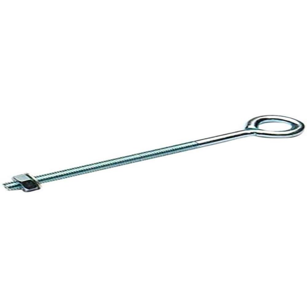 Bulk Hardware BH01769 M8 x 150mm Gold Tone Eye Bolt with Nuts and Washers - Heavy Duty Hanging & Rigging for Construction, Marine, and DIY Projects