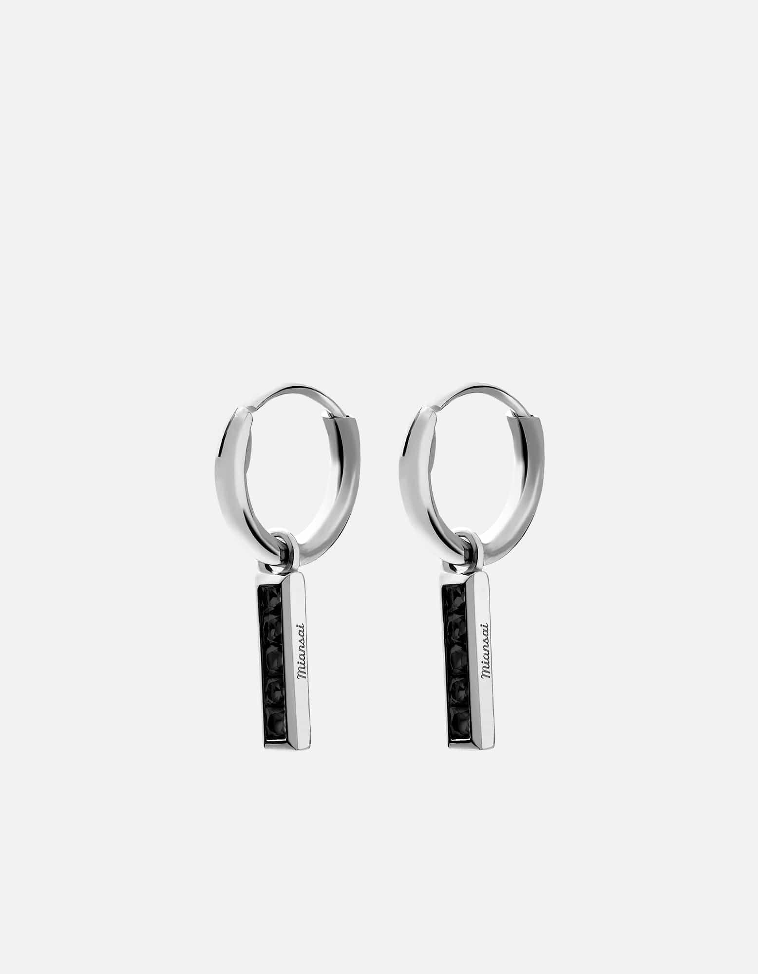 Totem Onyx Huggie Hoop Earrings for Women - Sterling Silver 925 Hypoallergenic - Perfect for Everyday Wear, Gifts & Boho Style