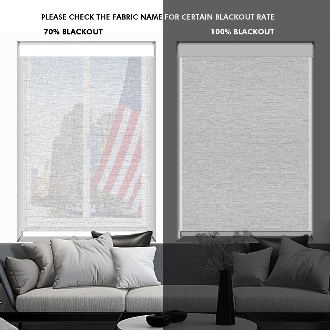 Smart Motorized Roller Shades with Remote Control - Rechargeable Built-in Battery, App & Voice Control for Alexa & Google Home - Perfect for Smart Homes, Bedrooms & Living Rooms