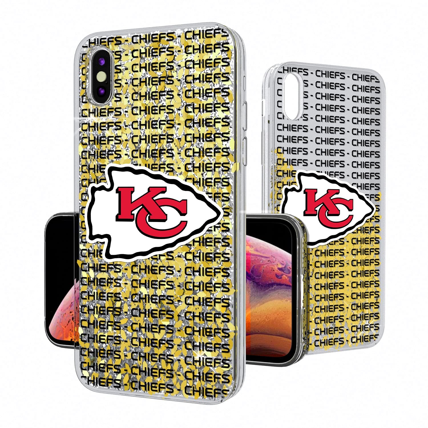 Kansas City Chiefs Glitter iPhone Case - Durable Protective Cover for iPhone 12/13/14/15 Pro Max - Perfect for Game Day, Tailgating & Chiefs Fan Gifts