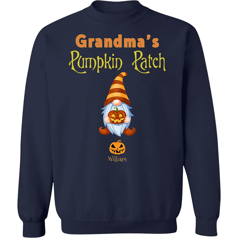 Halloween T-Shirts for Women & Men - Funny Cute Pumpkin Witch Design with Custom Name (Grandma, Teacher Costume Ideas) | Perfect for Halloween Parties, Trick or Treating & Spooky Season Outfits