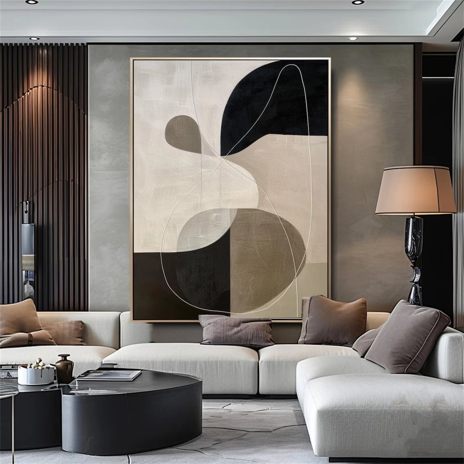 Custom Size Abstract Wall Art Painting #AB 282 - Modern Home Decor for Living Room, Bedroom & Office