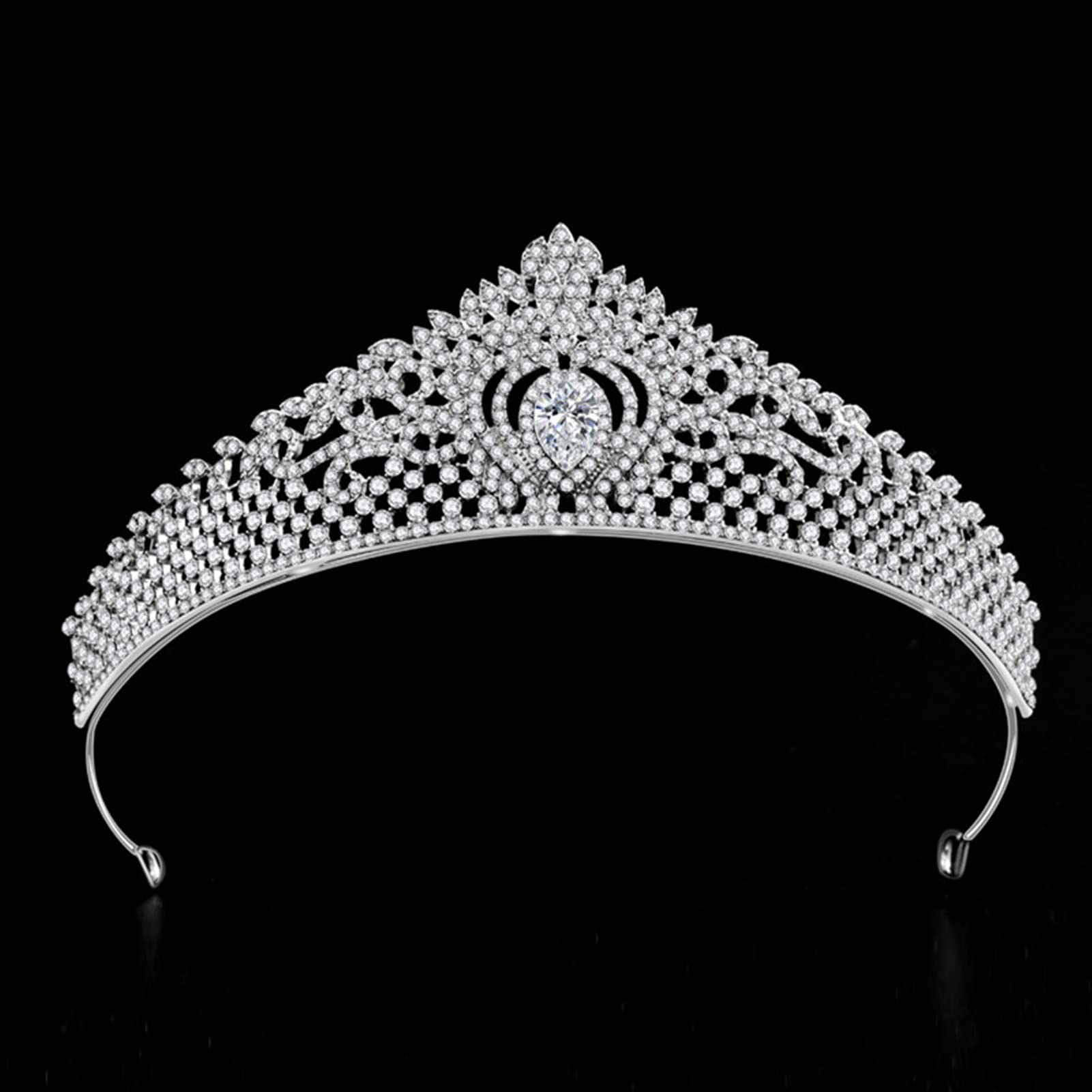 Elegant Wedding Tiara & Bridal Crown - XXXXW Princess Headpiece for Brides, Hair Accessories & Headdress Decor - Perfect for Weddings, Prom, Pageants & Special Occasions