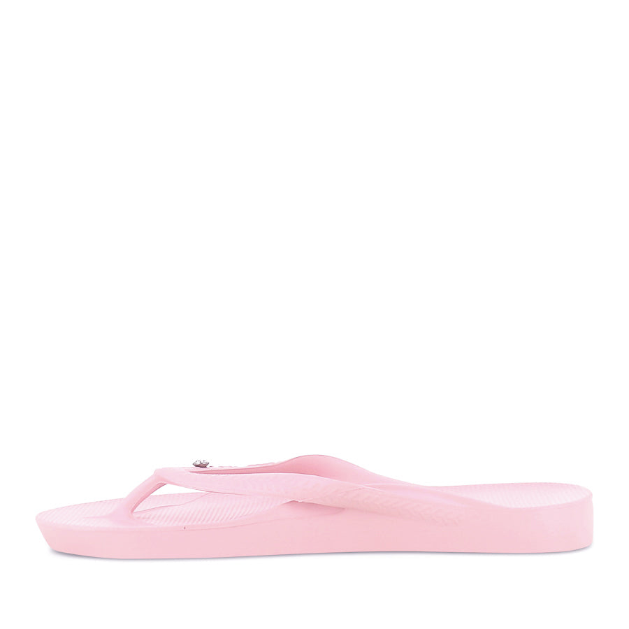 Arch Support Thongs Sandals with Pink Crystals - Comfortable & Stylish for Women's Summer Outfits & Beach Vacations
