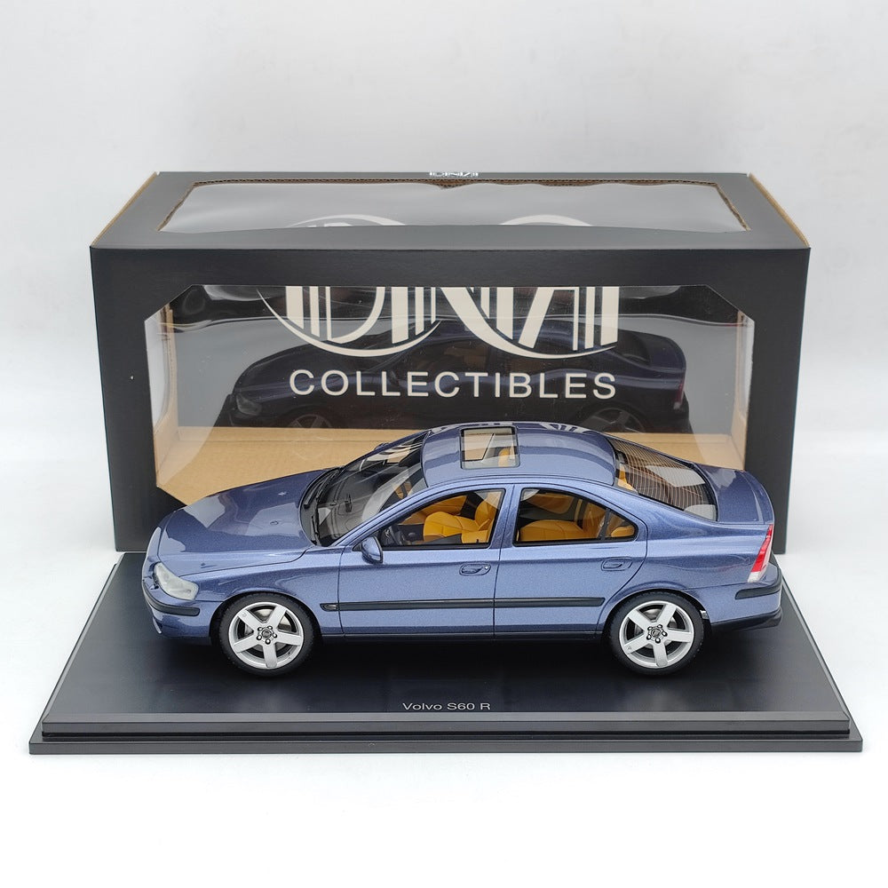 1/18 Scale Volvo S60 R 2003 Limited Edition Resin Model Car - Blue Collectible Toy Gift for Car Enthusiasts & Display for Home/Office Decor