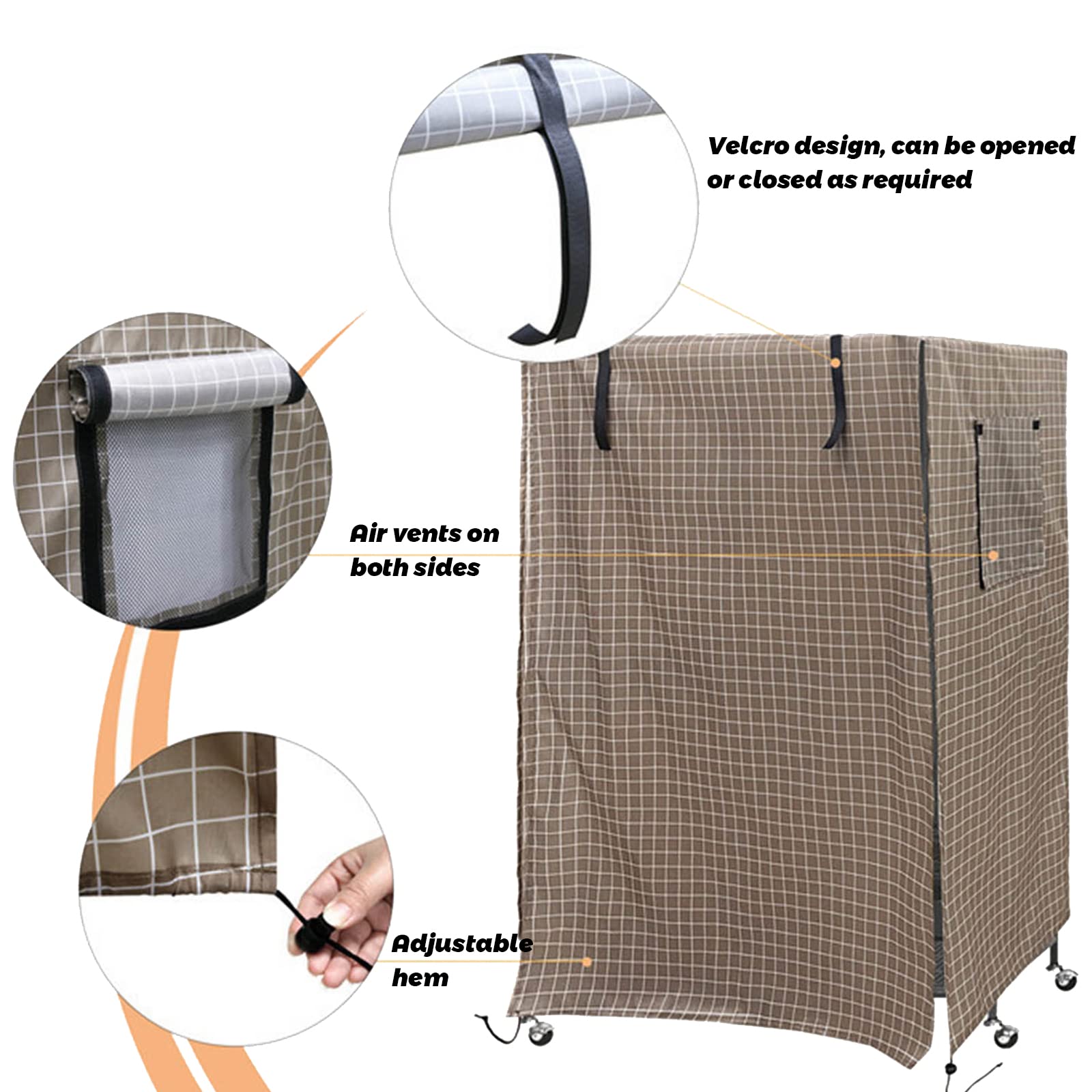 Universal Large Bird Cage Cover - Windproof & Sun Protection Parrot Cage Cover, Blackout Night Cover for Birds, Critters & Small Animals - Ensures Privacy & Comfort for Sleeping, Travel & Outdoor Use