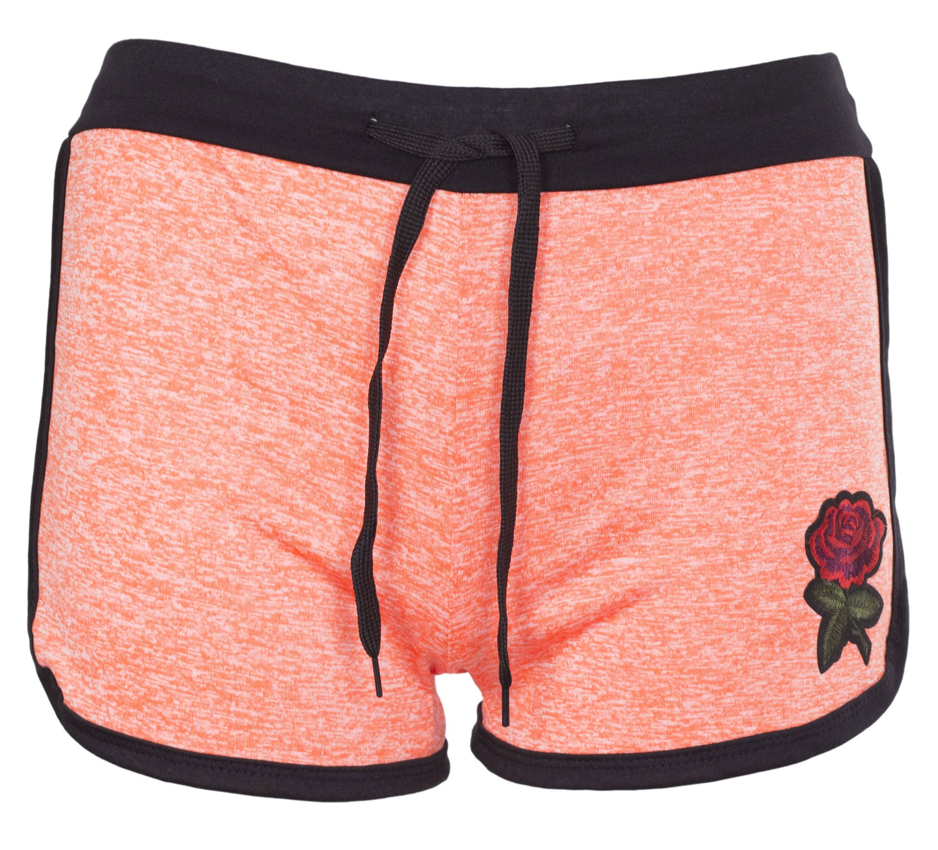 NOROZE Girls Kids Camo Brooklyn Rose Print Hot Pants Shorts - Stylish Summer Playwear for Outdoor Adventures & Casual Outings
