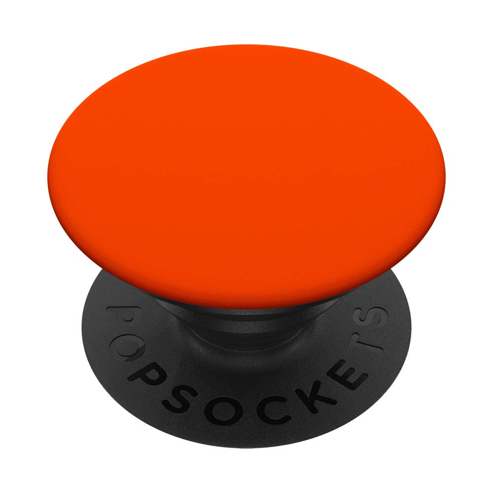 Orange Red Solid Color PopSockets PopGrip - Swappable Phone & Tablet Grip for Secure Hold | Perfect for Everyday Use, Commuting, and Hands-Free Video Calls