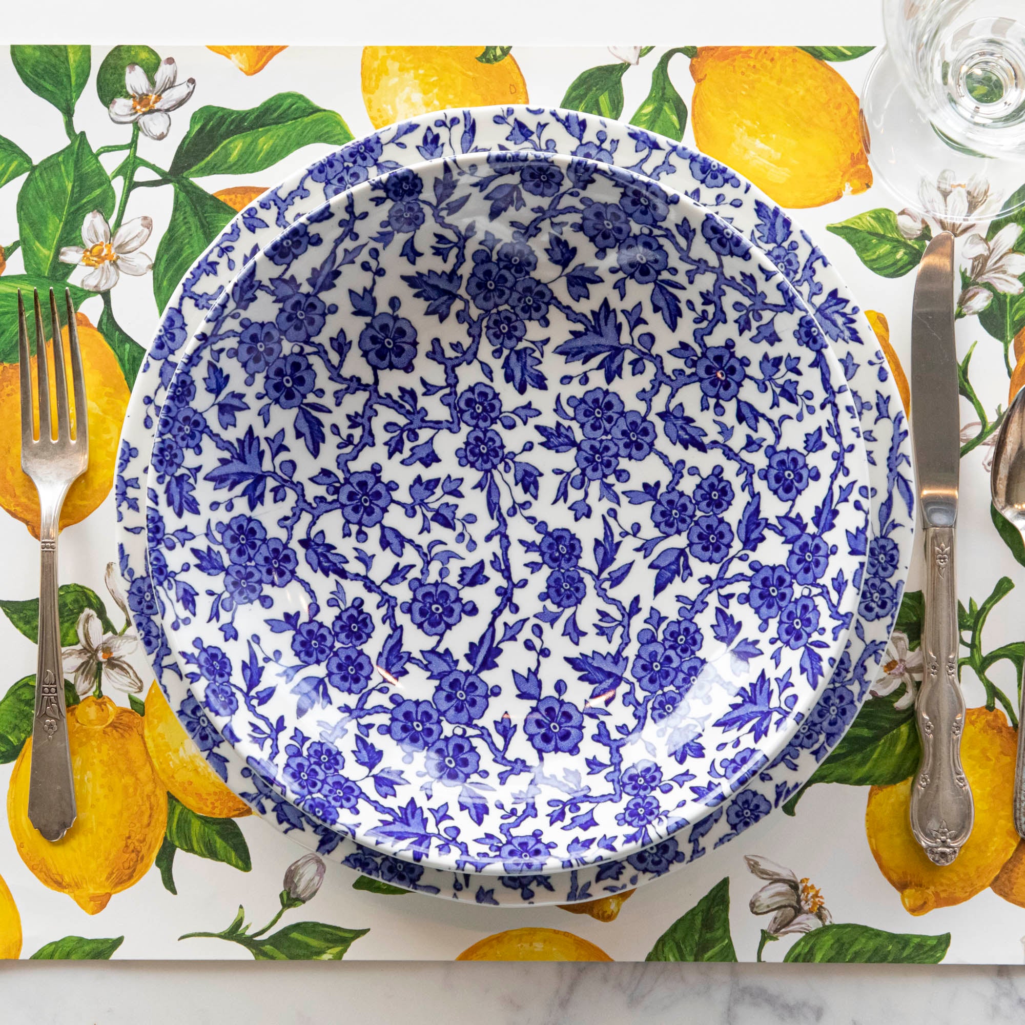 Burleigh Blue Arden Dinnerware Set - Elegant Ceramic Plates, Bowls & Mugs for Fine Dining & Home Entertaining