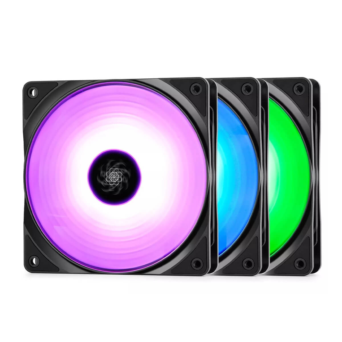 Deepcool RF120 120mm RGB LED PC Cooling Fans - 3 Pack with PWM Control for Gaming PC, Case, CPU Cooler & Liquid Cooling System