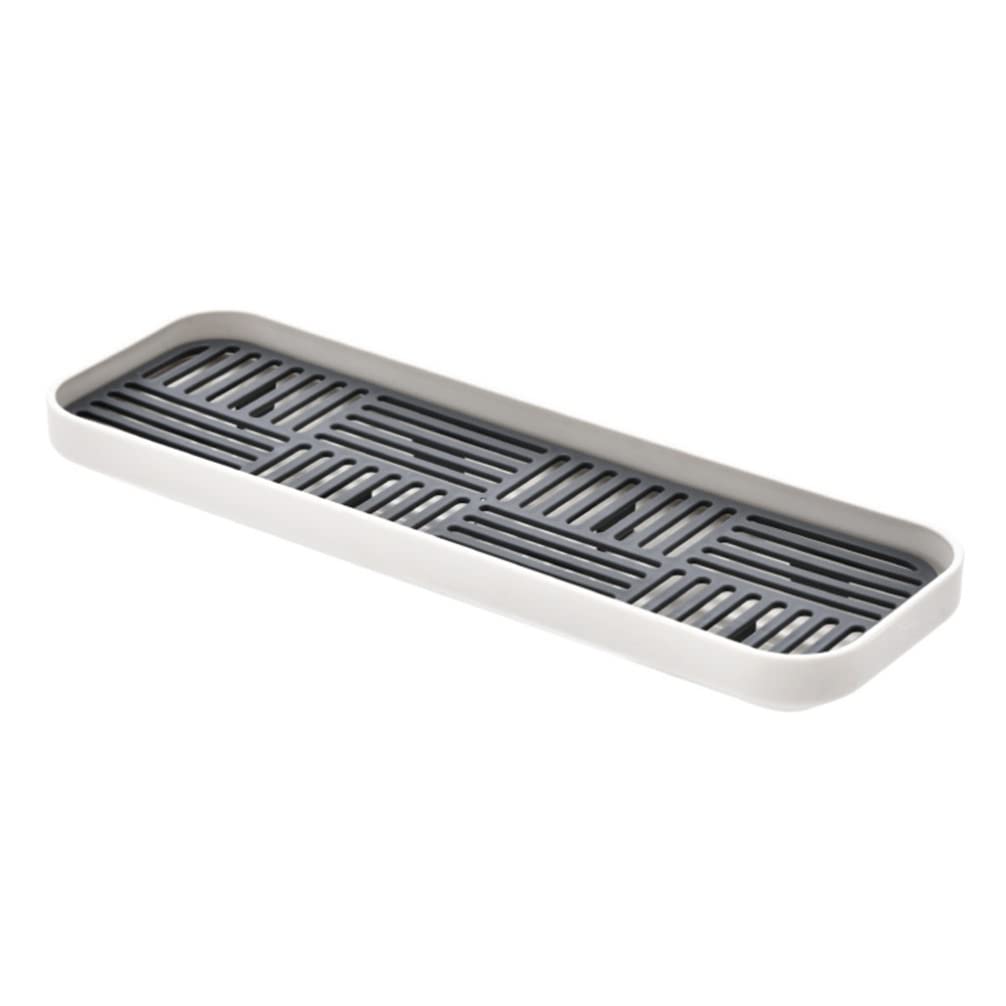 **Plastic Kitchen Drain Pan & Cup Holder - Dish Drying Rack, Sink Tray for Fruits, Vegetables & Cutlery | Space-Saving Organizer for Countertop & Dishwashing**    *(Use Case: Ideal for drying dishes, organizing fruits/vegetables, and keeping kitchen counters clutter-free.)*