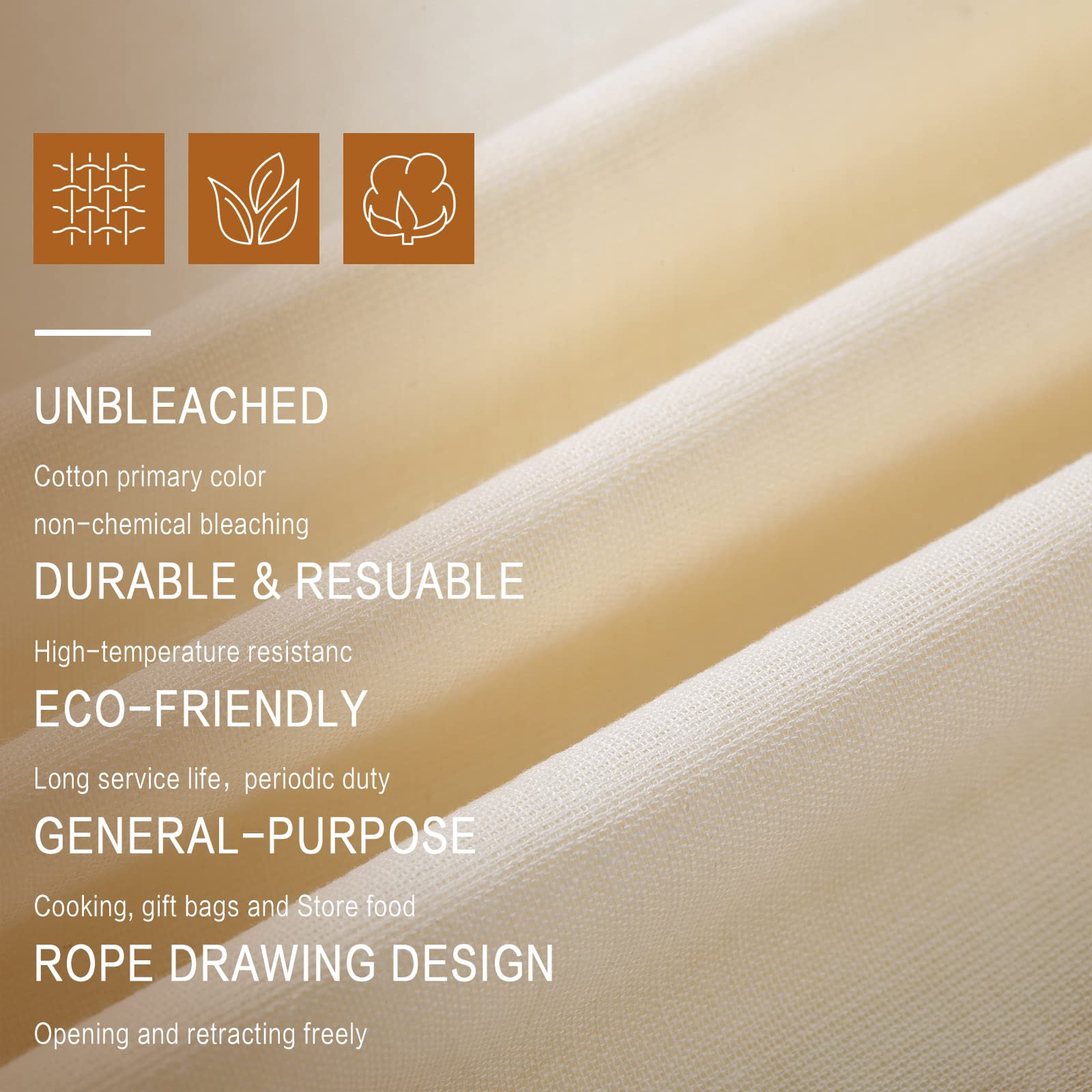 Tatuo 400-Piece Cotton Muslin Drawstring Bags - Reusable Cloth Pouches for Jewelry, Party Favors & Gifts (5x7 Inches) | Bulk Empty Canvas Bags for Home, Wedding, Baby Shower & DIY Crafts