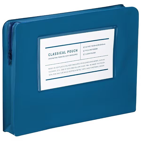 Premium KOKUYO Classic Pouch - Stylish & Durable Zippered Pouch for School, Office, Travel & Everyday Use - Perfect for Organizing Pens, Cosmetics & Small Essentials