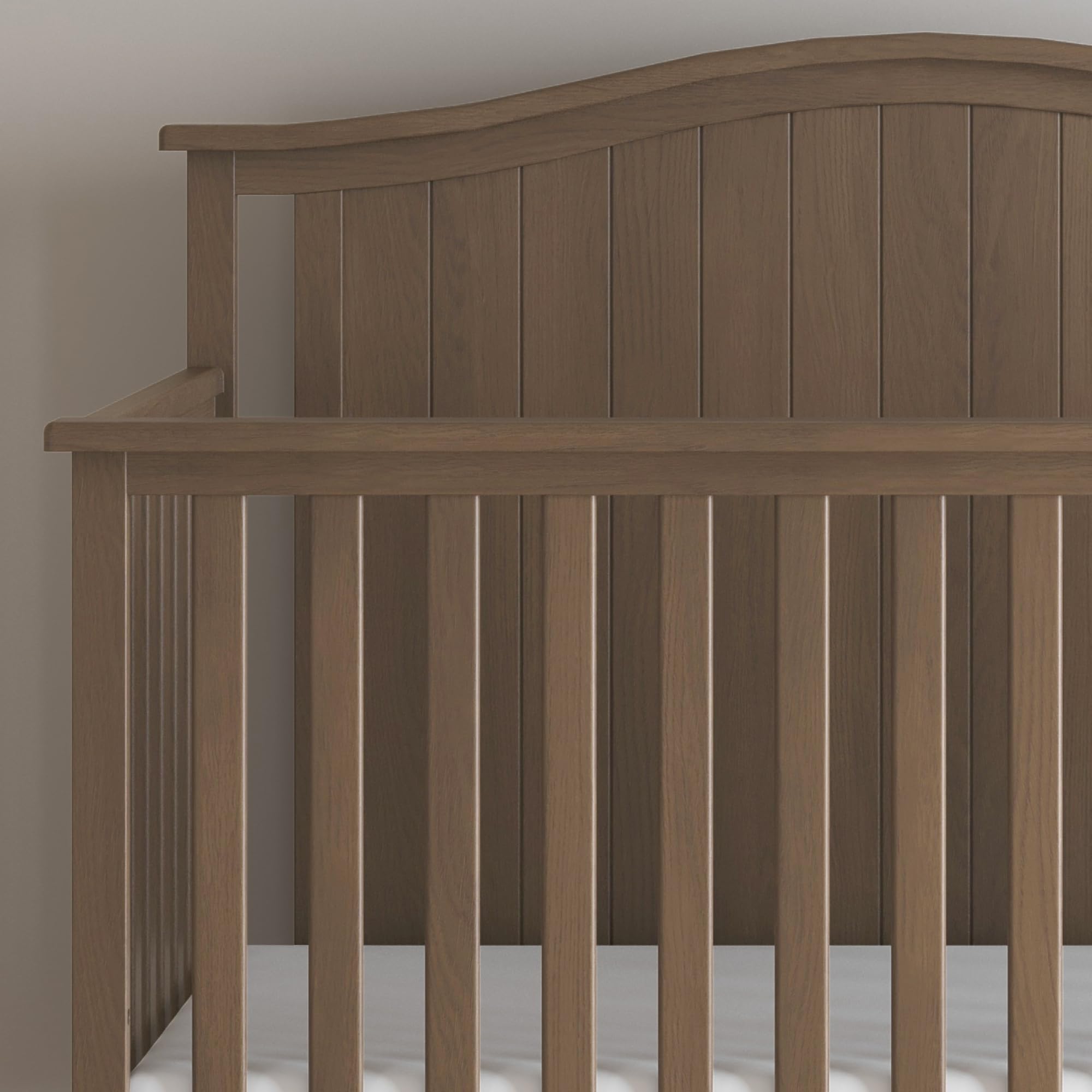 Child Craft Hampton Arch 4-in-1 Convertible Crib - Converts to Daybed, Toddler Bed & Full Size Bed | 3 Adjustable Mattress Heights | Non-Toxic & Baby-Safe Finish in Dusty Heather | Perfect for Nursery, Bedroom Transition & Growing Families