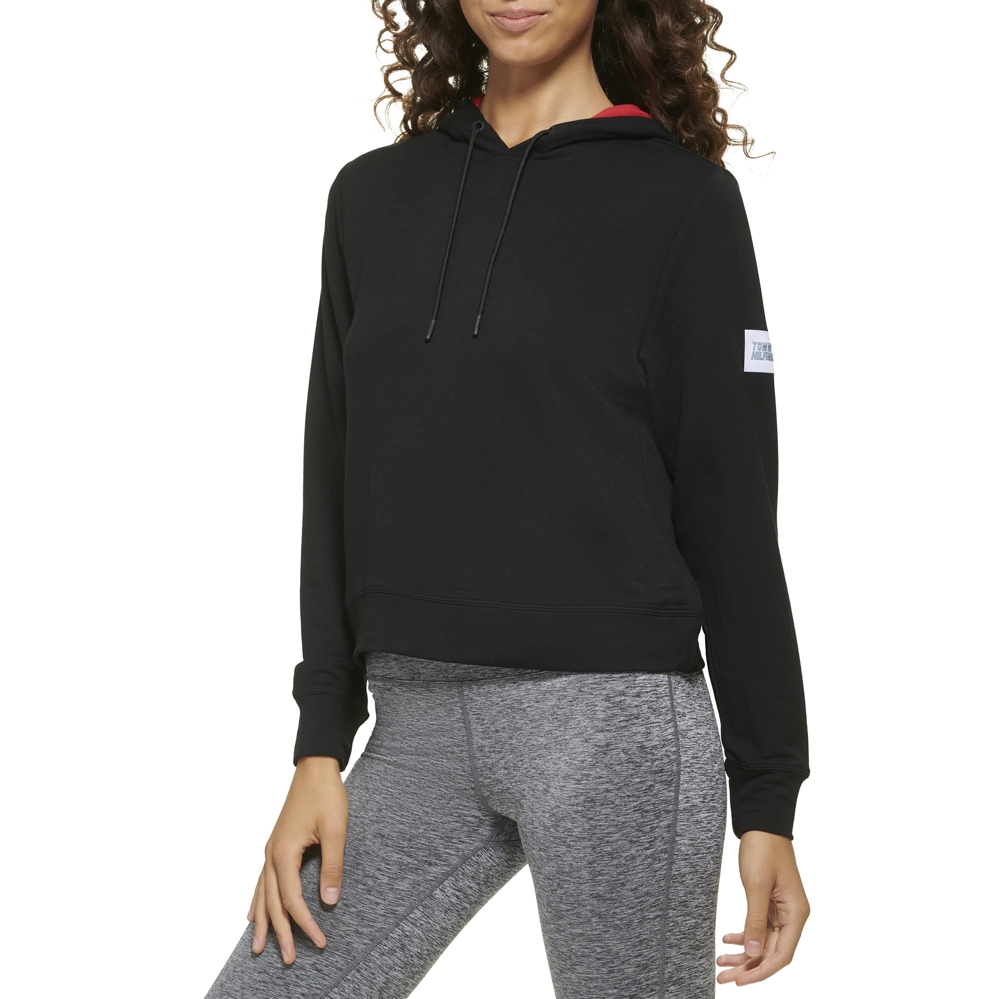 Tommy Hilfiger Women's Long Sleeve Workout Hoodie - Lightweight Fleece Pullover for Yoga, Running & Gym - Comfortable Athletic Sweatshirt for Women's Fitness & Casual Wear